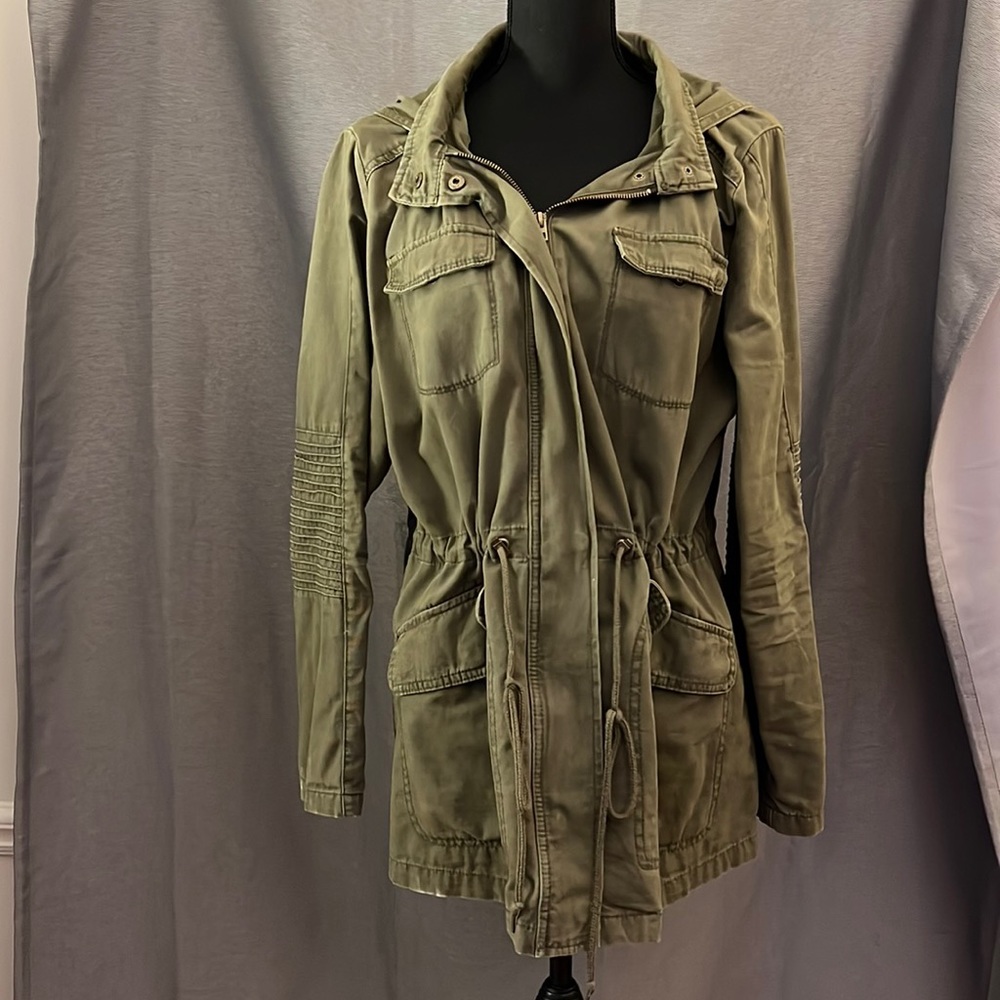 100% cotton camo green jacket